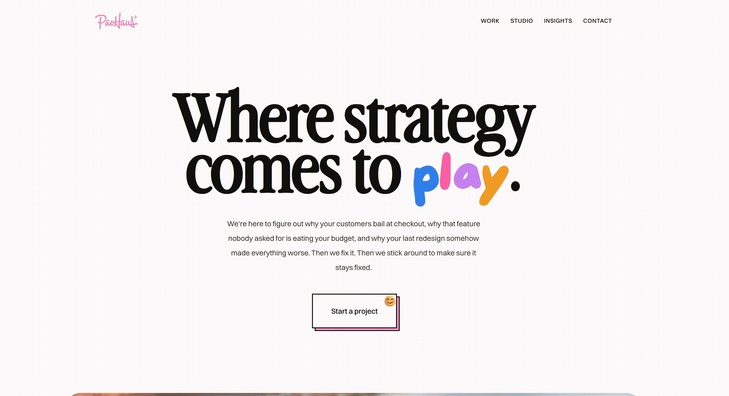 paohaus website microinteraction