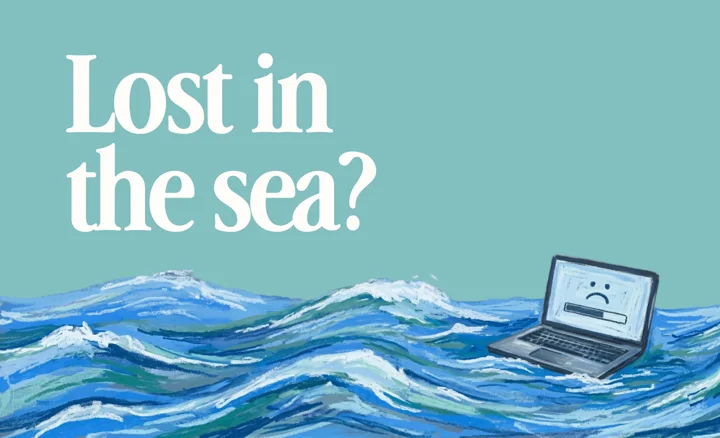 a lonely laptop lost in the sea of sameness