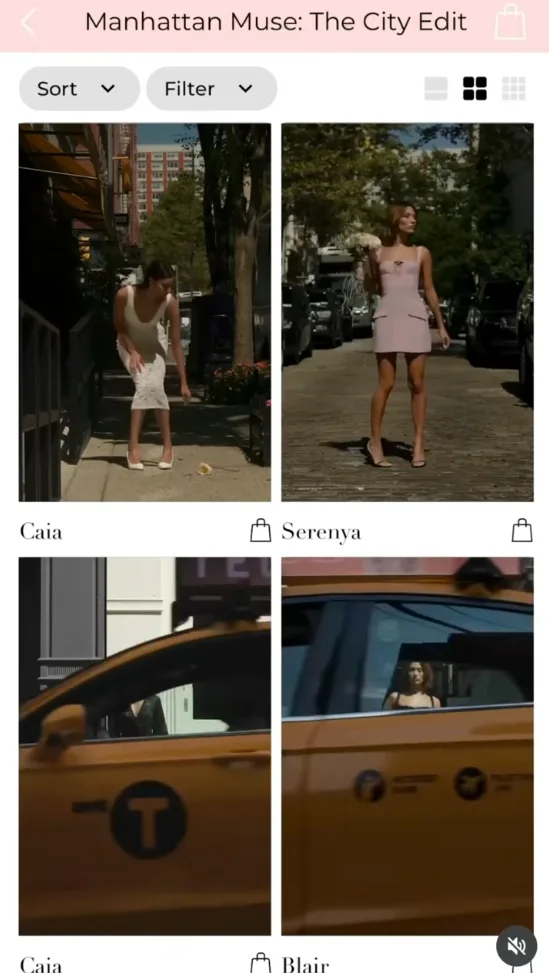 screenshot showing example of dynamic PLP layout
