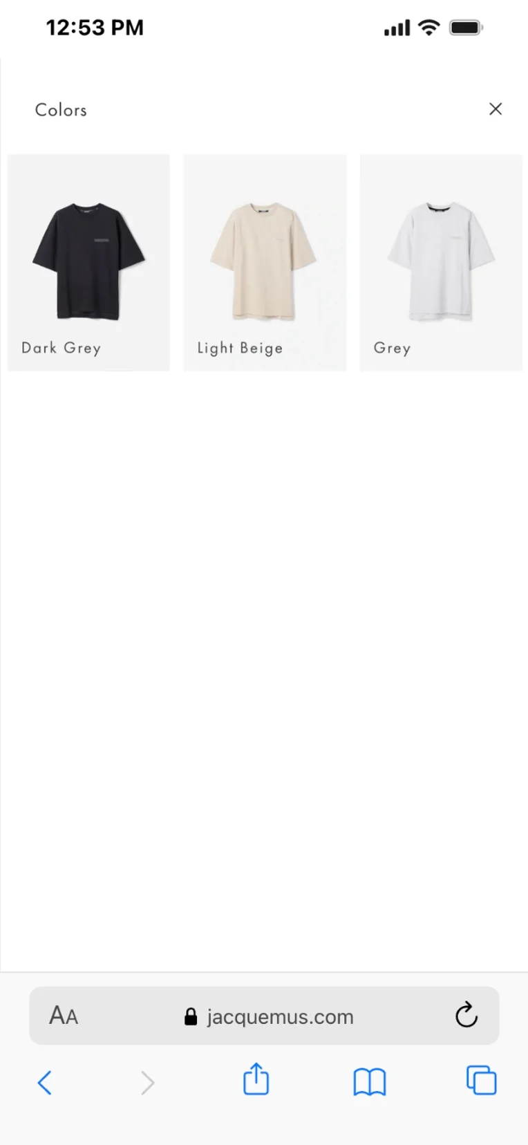 screenshot showing multiple colorways in one open module