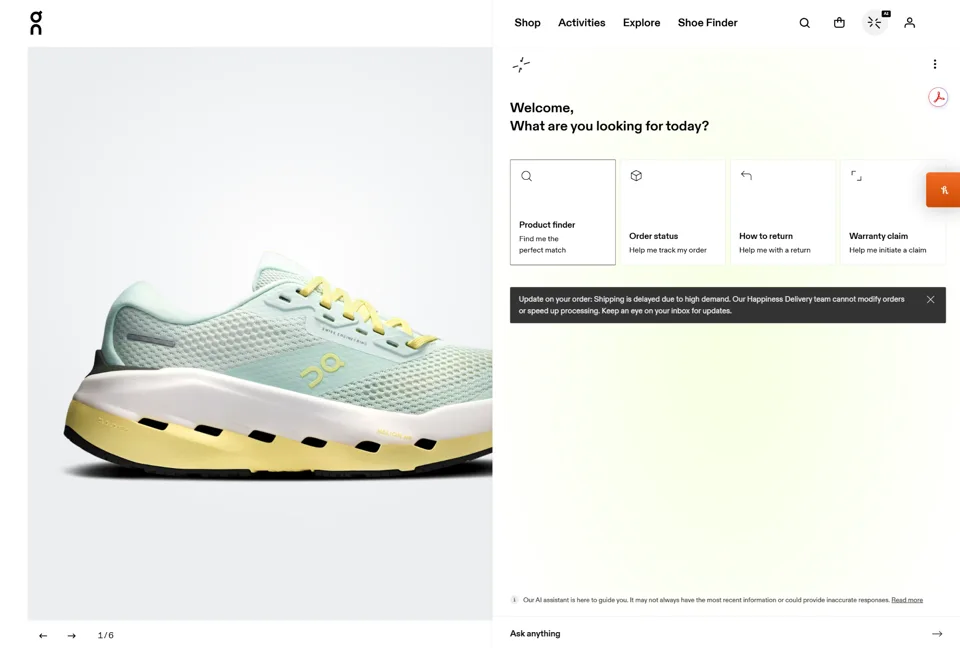 screenshot showing on PDP AI integration